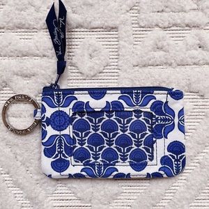 Vera Bradley Blue & White Zip ID Case